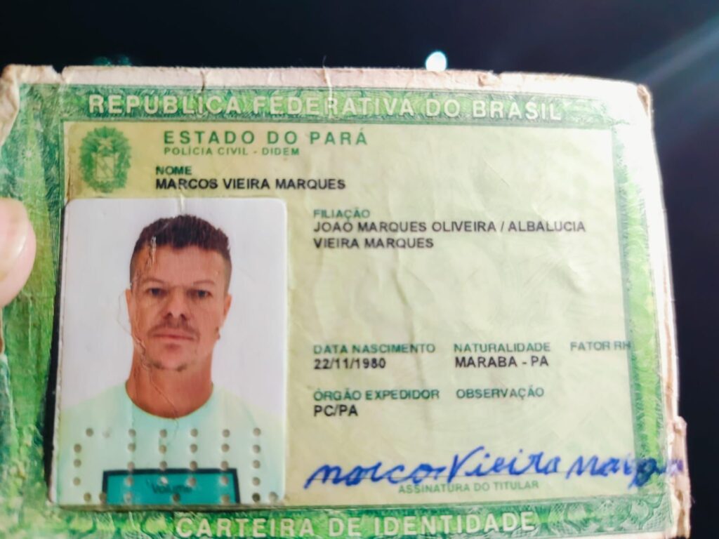 A vítima foi identificada como Marcos Vieira Marques